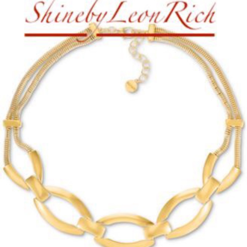 ALFANI Gold-tone Contemporary Statement Necklace, 18" + 2" Extender